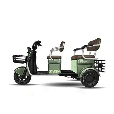 Triciclo elettrico per passeggeri / 3 ruote 500W Piccolo scooter bicicletta / 2 persone capacità